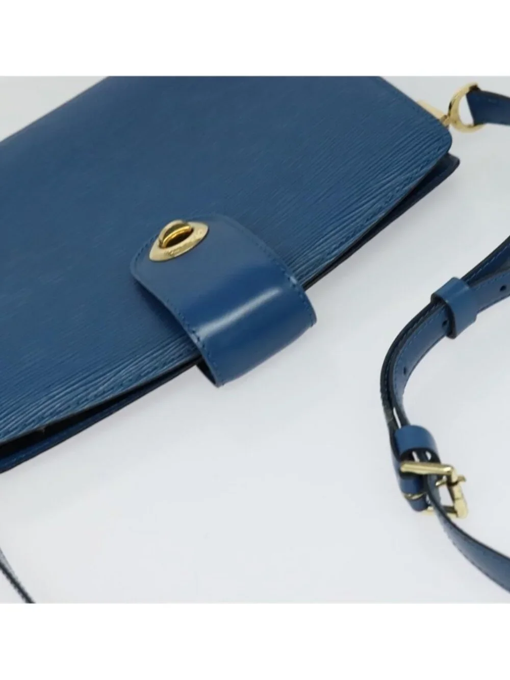Authentic LOUIS VUITTON Epi Capuchin Shoulder Bag Blue M52345 LV